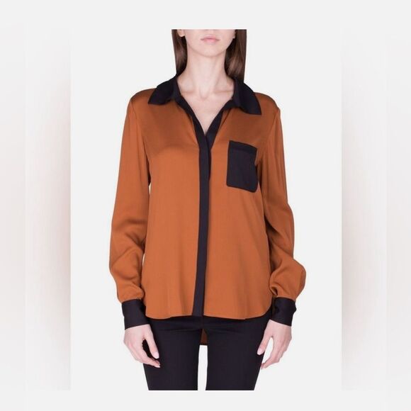Diane Von Furstenberg Silk Blouse fall size 8 - Picture 1 of 12